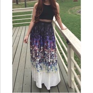 Black and floral prom/formal dress